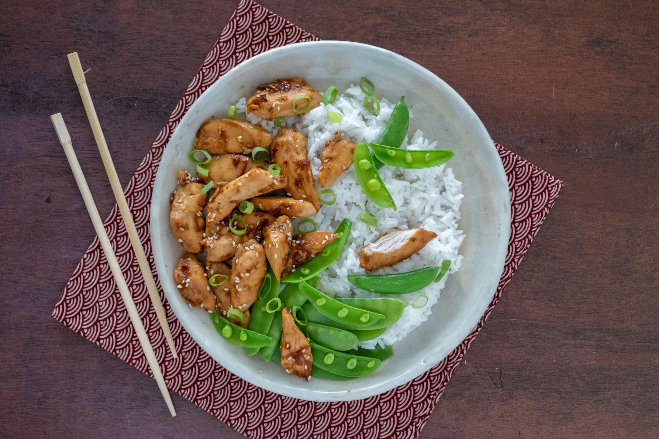 Teriyaki Chicken with Jasmine Rice and Greens