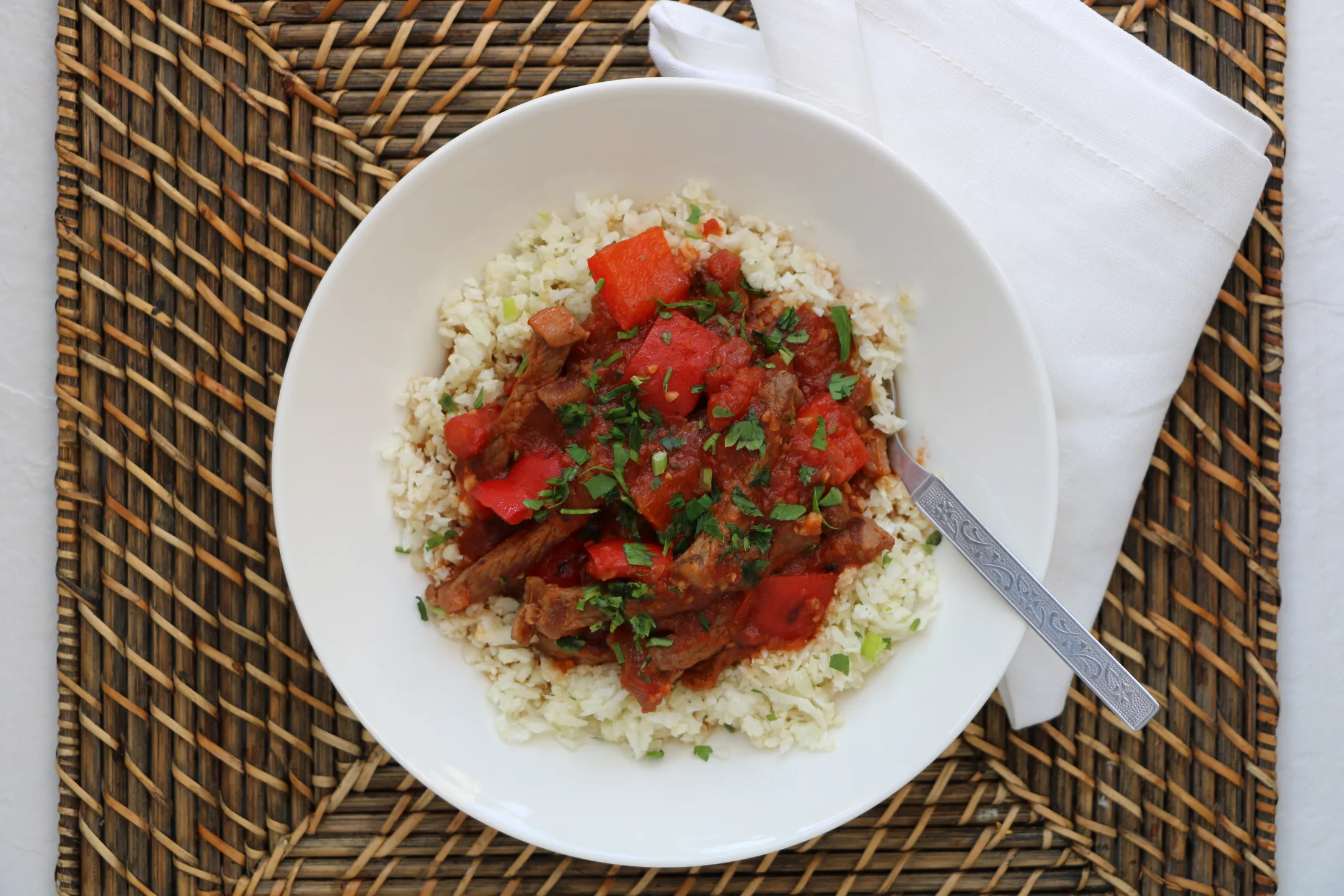 Hungarian Beef Casserole with Red Pepper and Basmati Rice