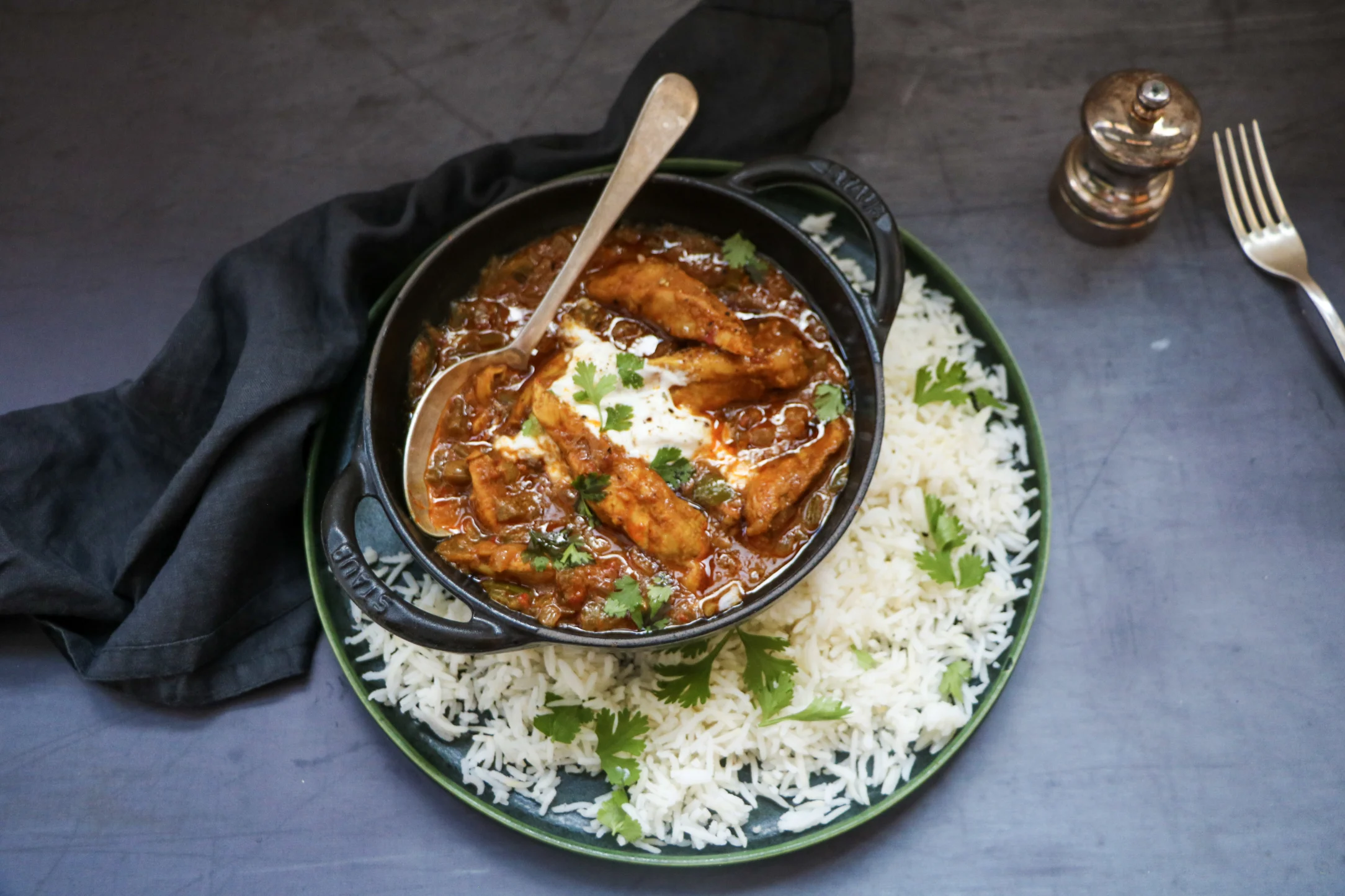 Chicken Vindaloo Curry with Basmati Rice