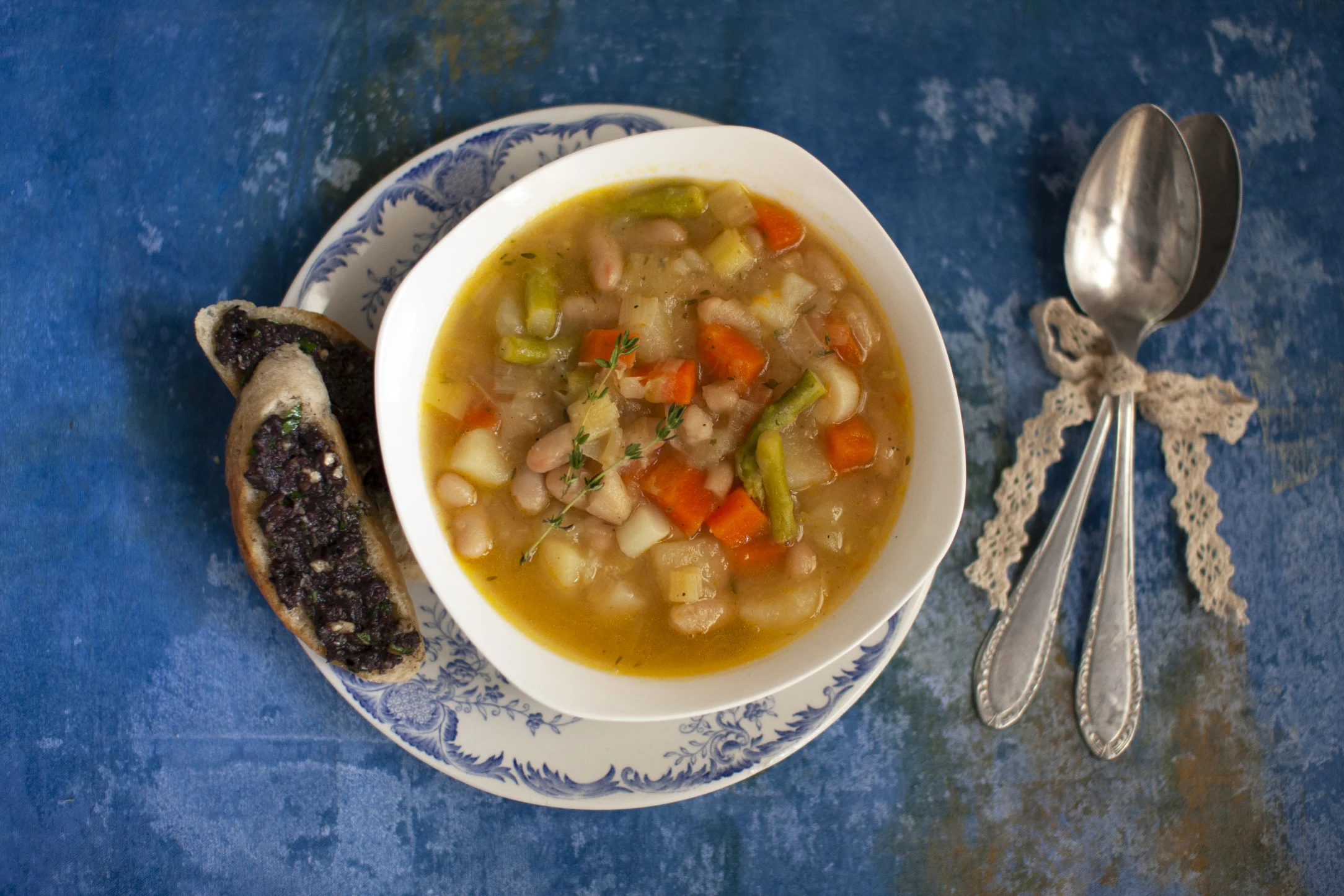 White Bean Minestrone with Macaroni and Parmesan