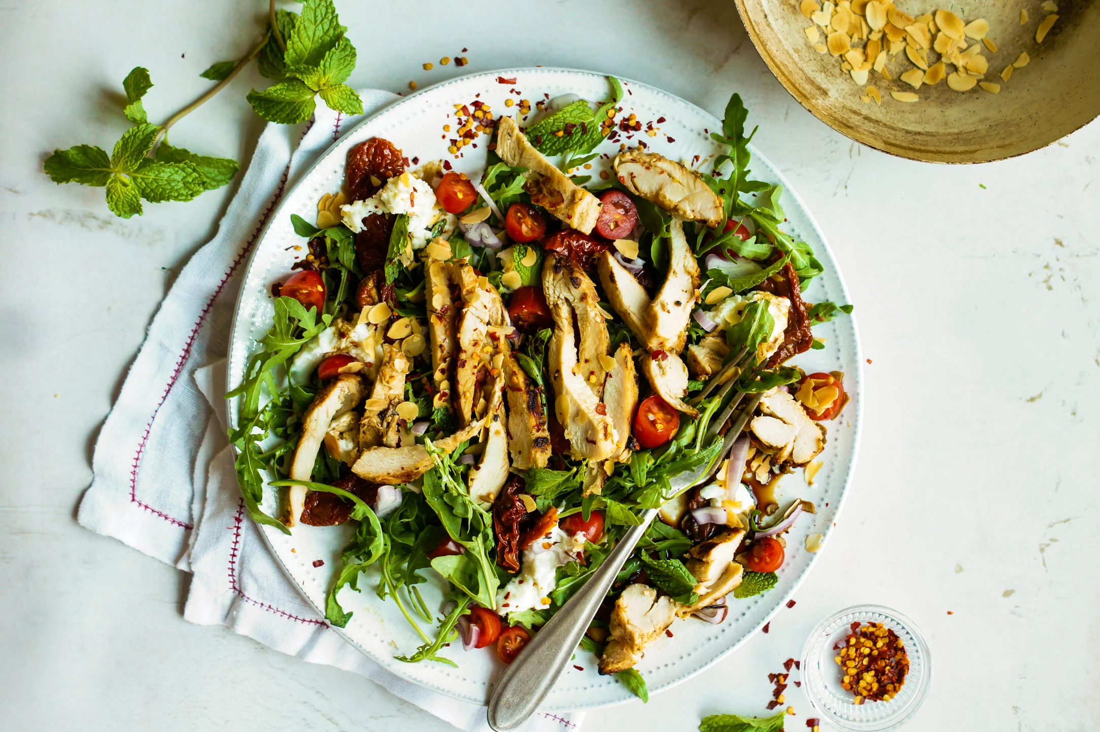 Italian Chicken and Rocket Salad with Balsamic Dressing