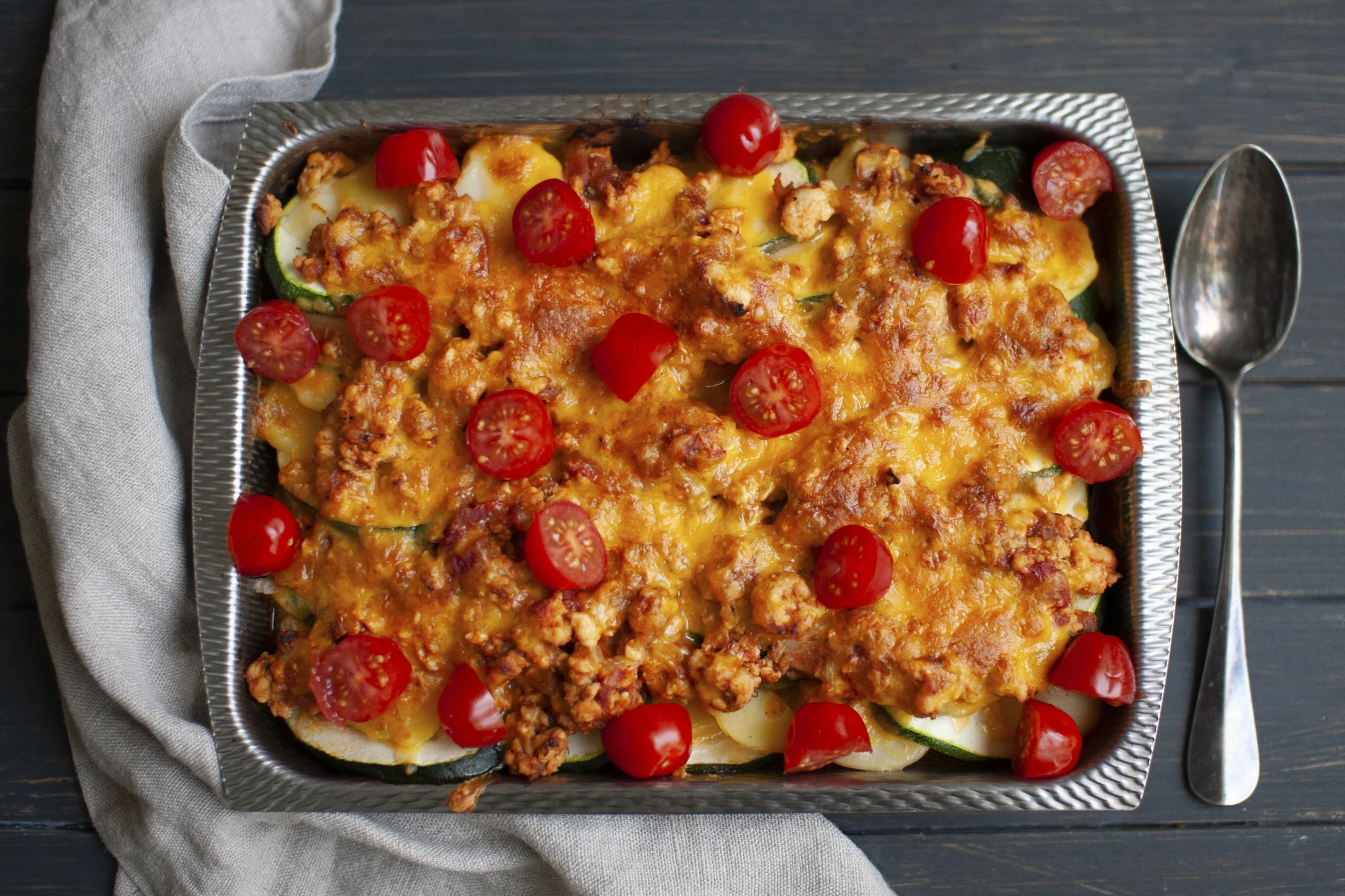 Tex Mex Chicken, Potato and Zucchini Casserole