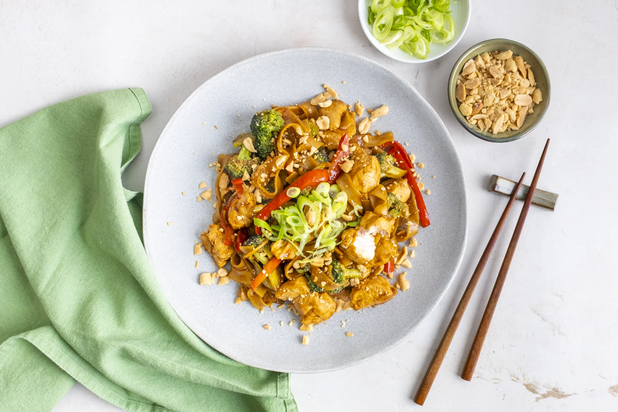 Express: Thai Chicken Noodle Stir-Fry with Pre-prepped Ingredients