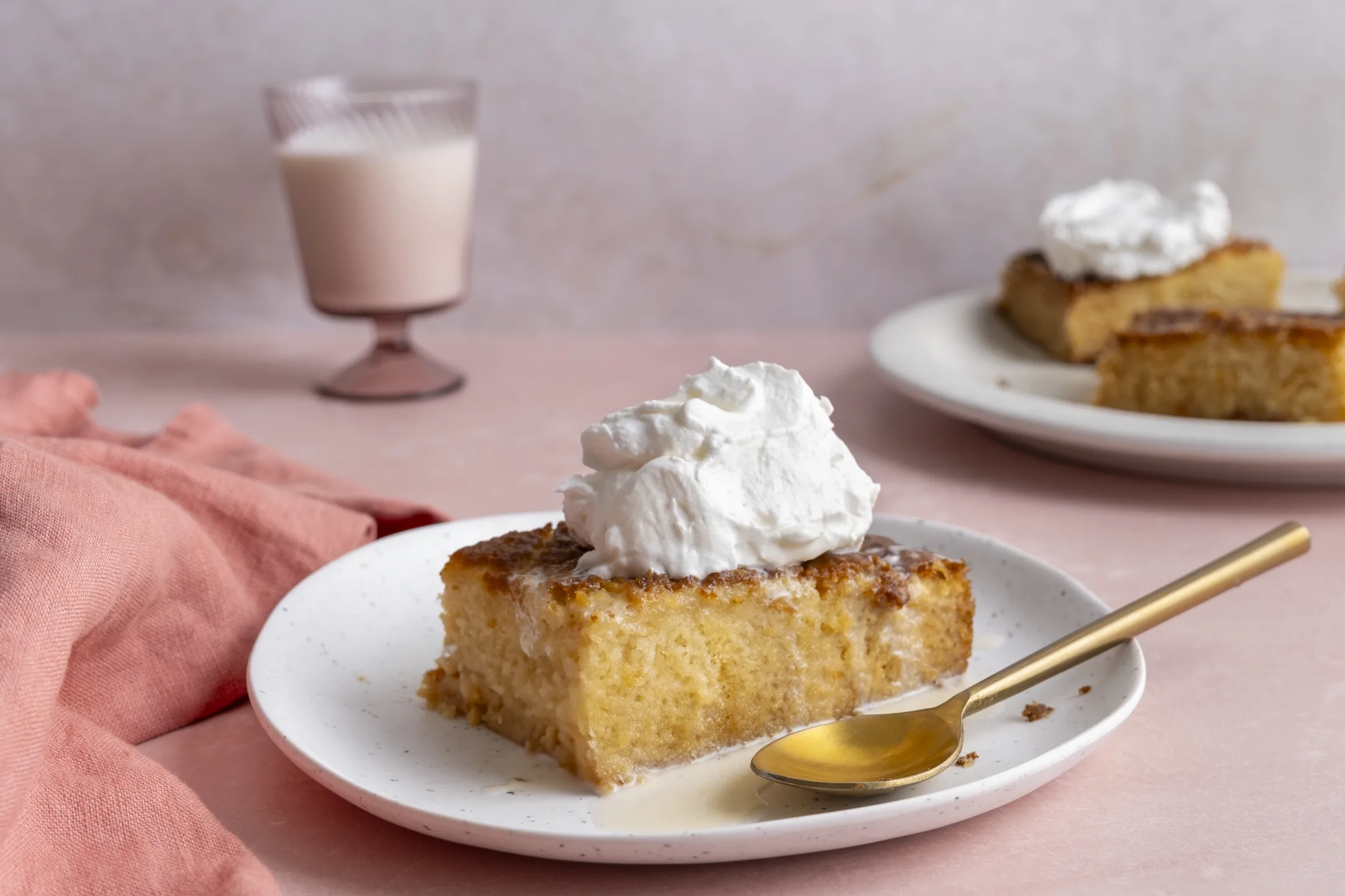 Malva Pudding with Whipped Cream