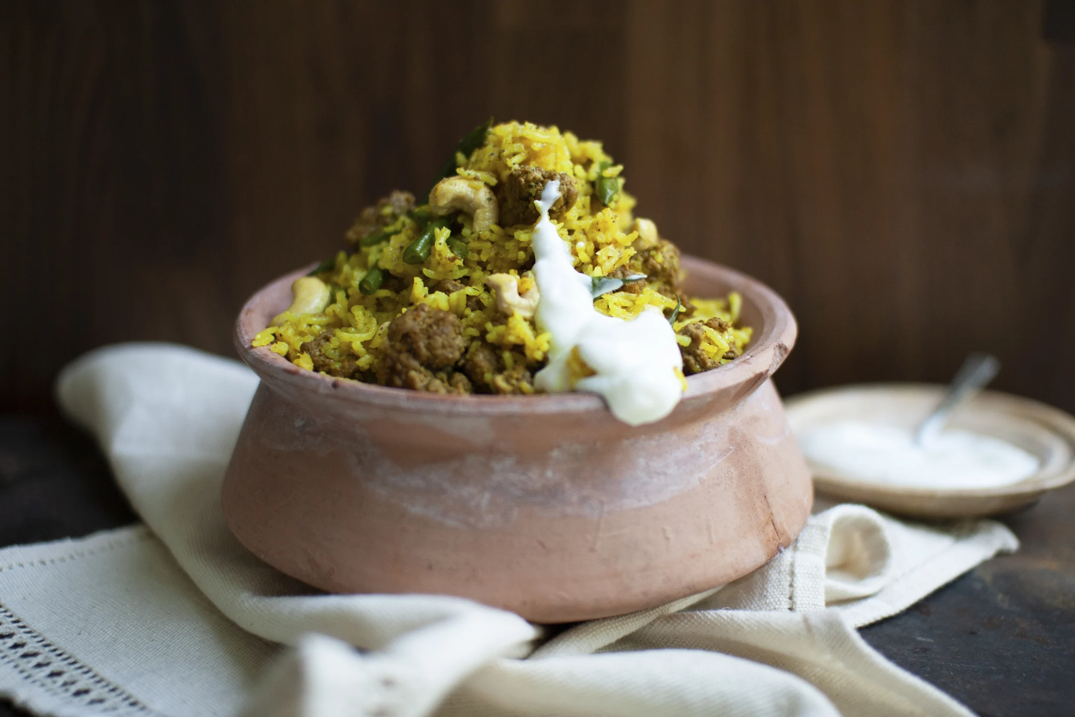 Lamb Biryani with Green Beans and Sultanas