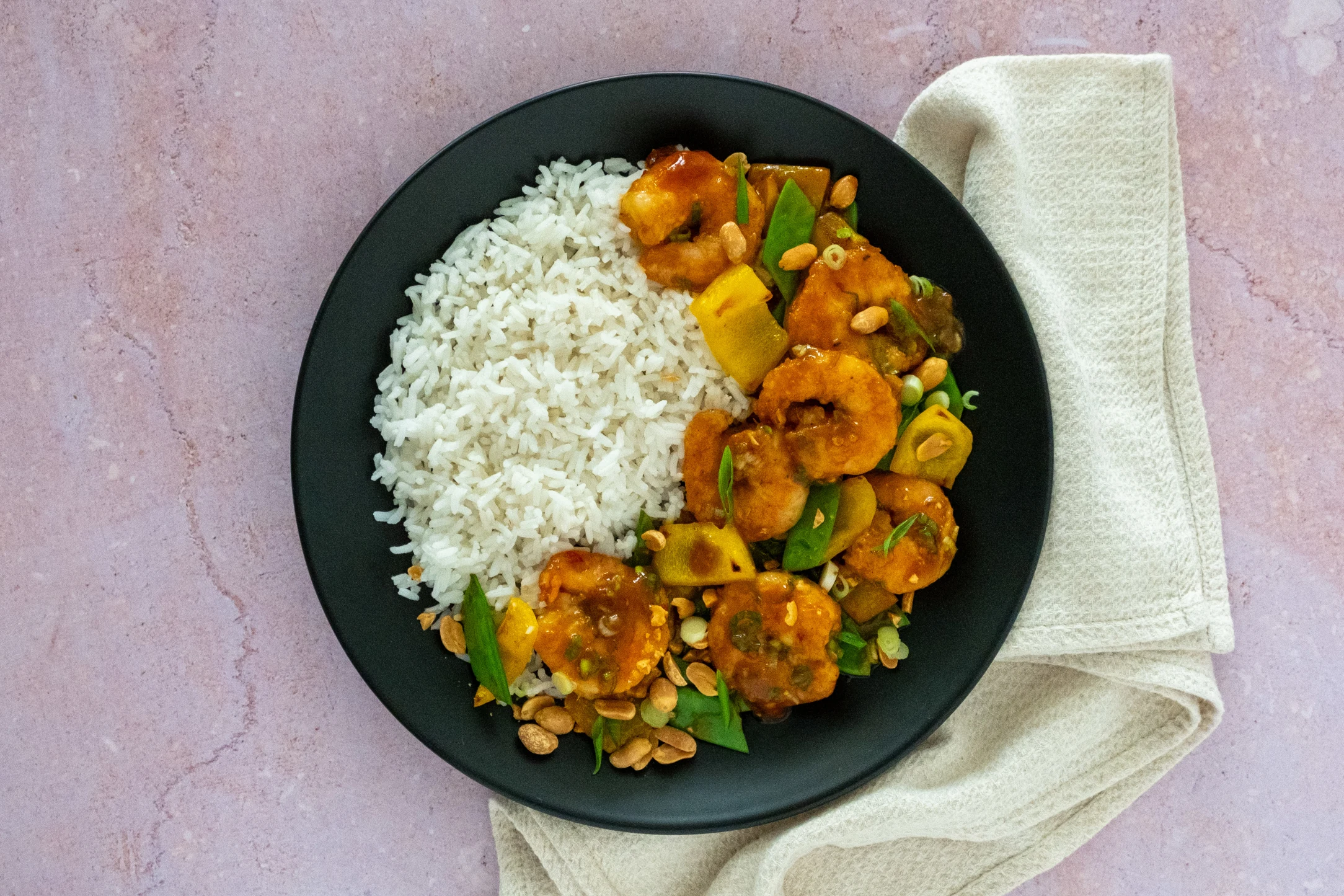 Kung Pao Prawn Stir-fry with Jasmine Rice