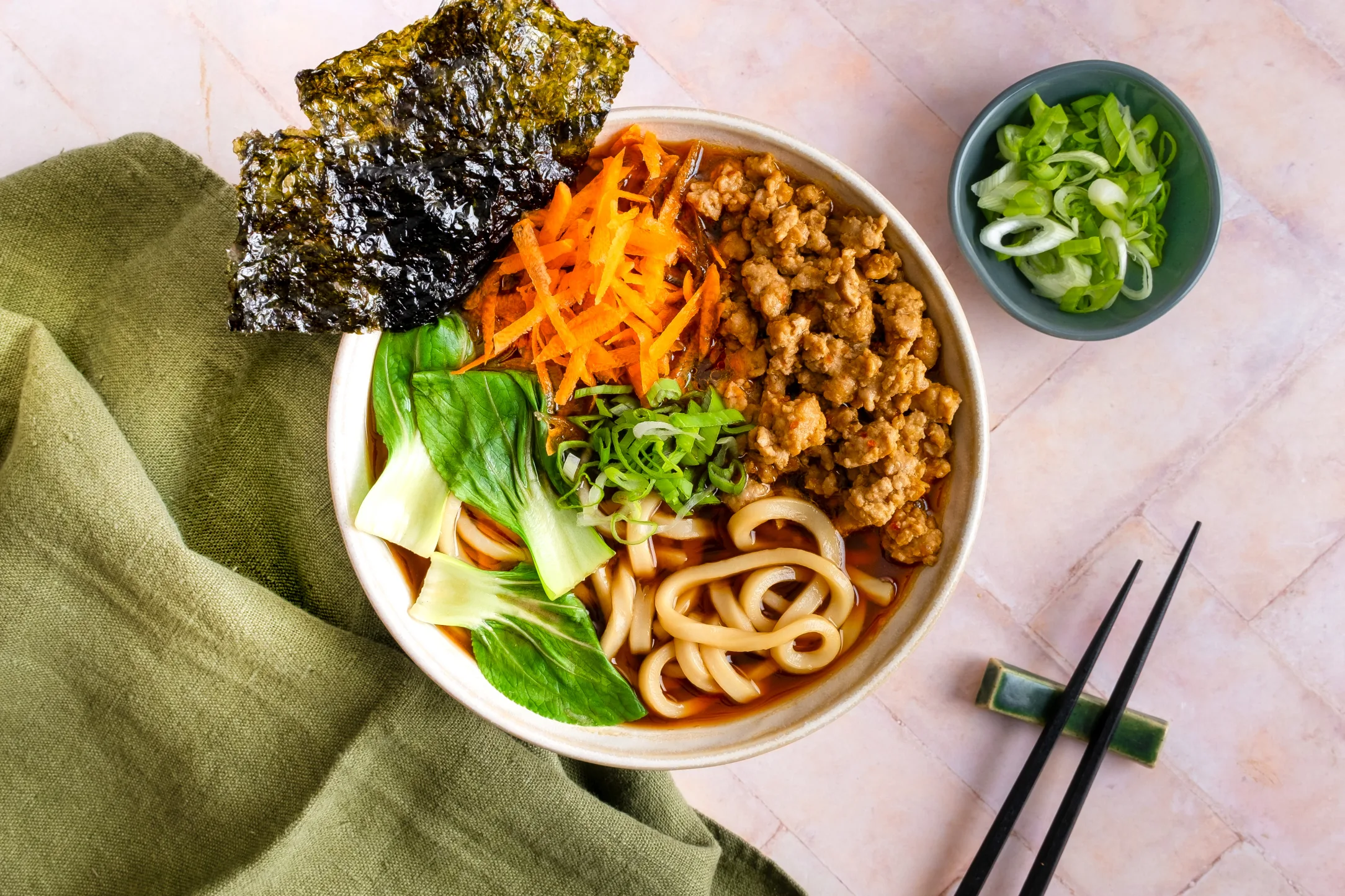 Express: Chicken Udon Ramen with Pre-prepped Ingredients