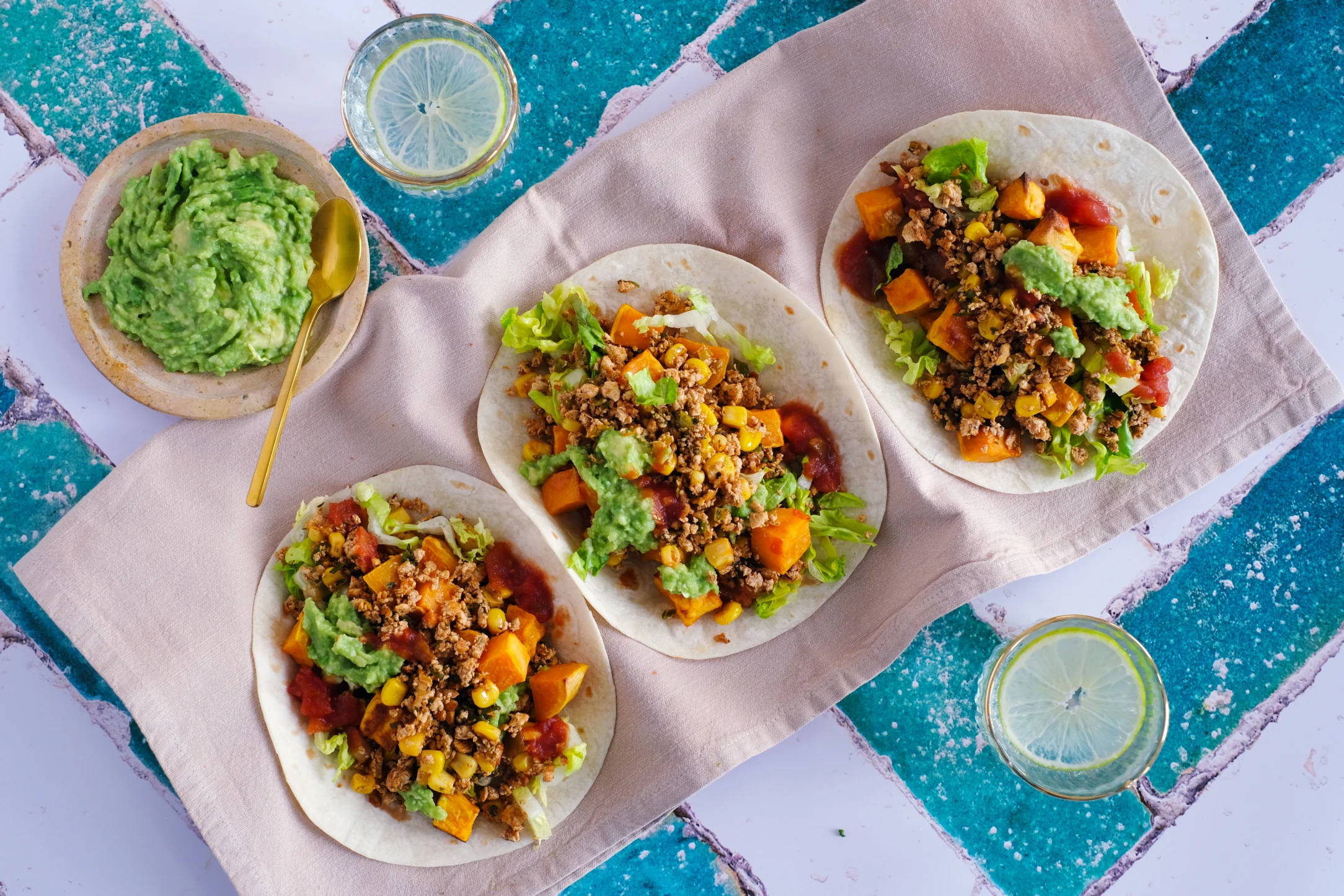 Tofu Tacos with Sweet Potato and Guacamole