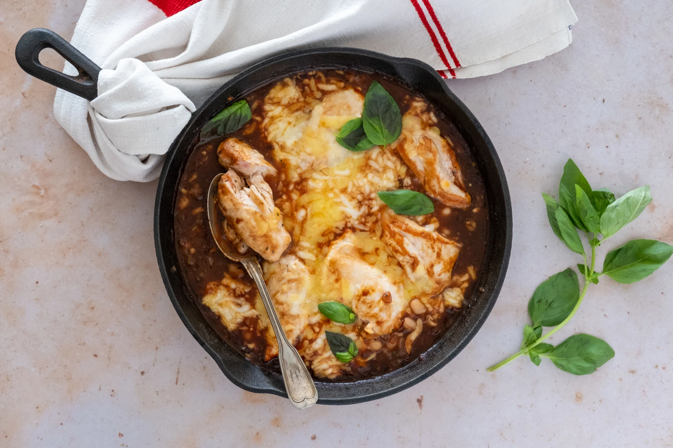Cheesy Mediterranean Chicken Casserole with Beans