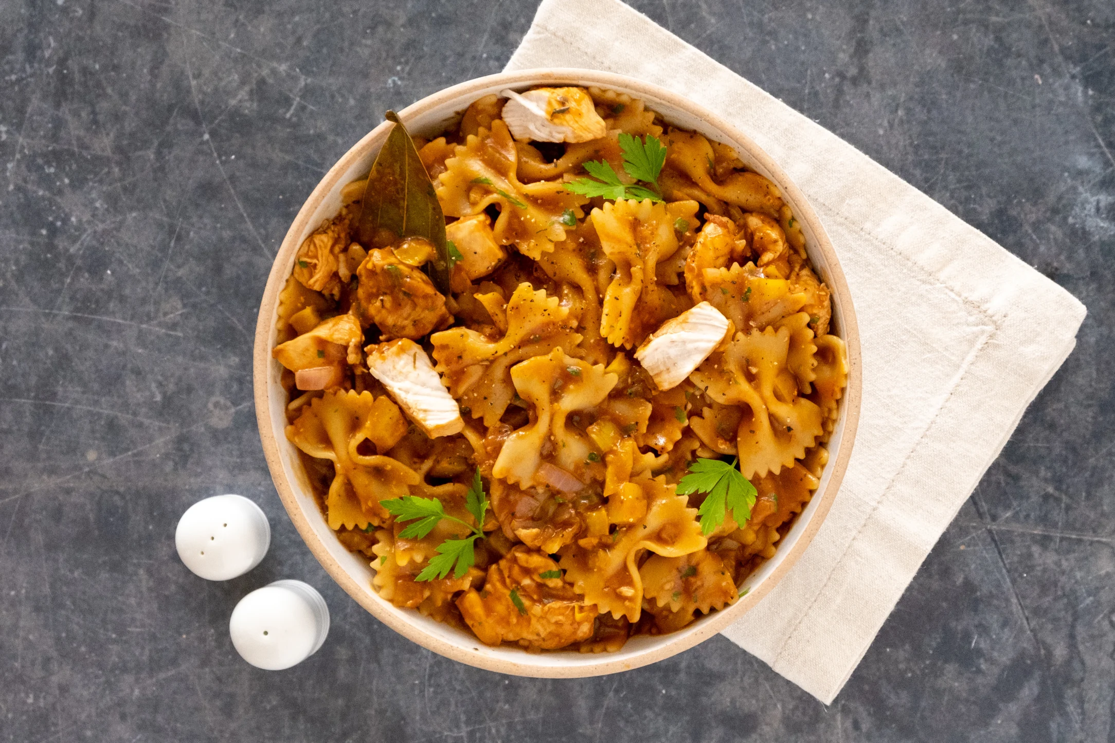 One-pot Chicken 'Pastalaya': Cajun Chicken with Farfalle Pasta