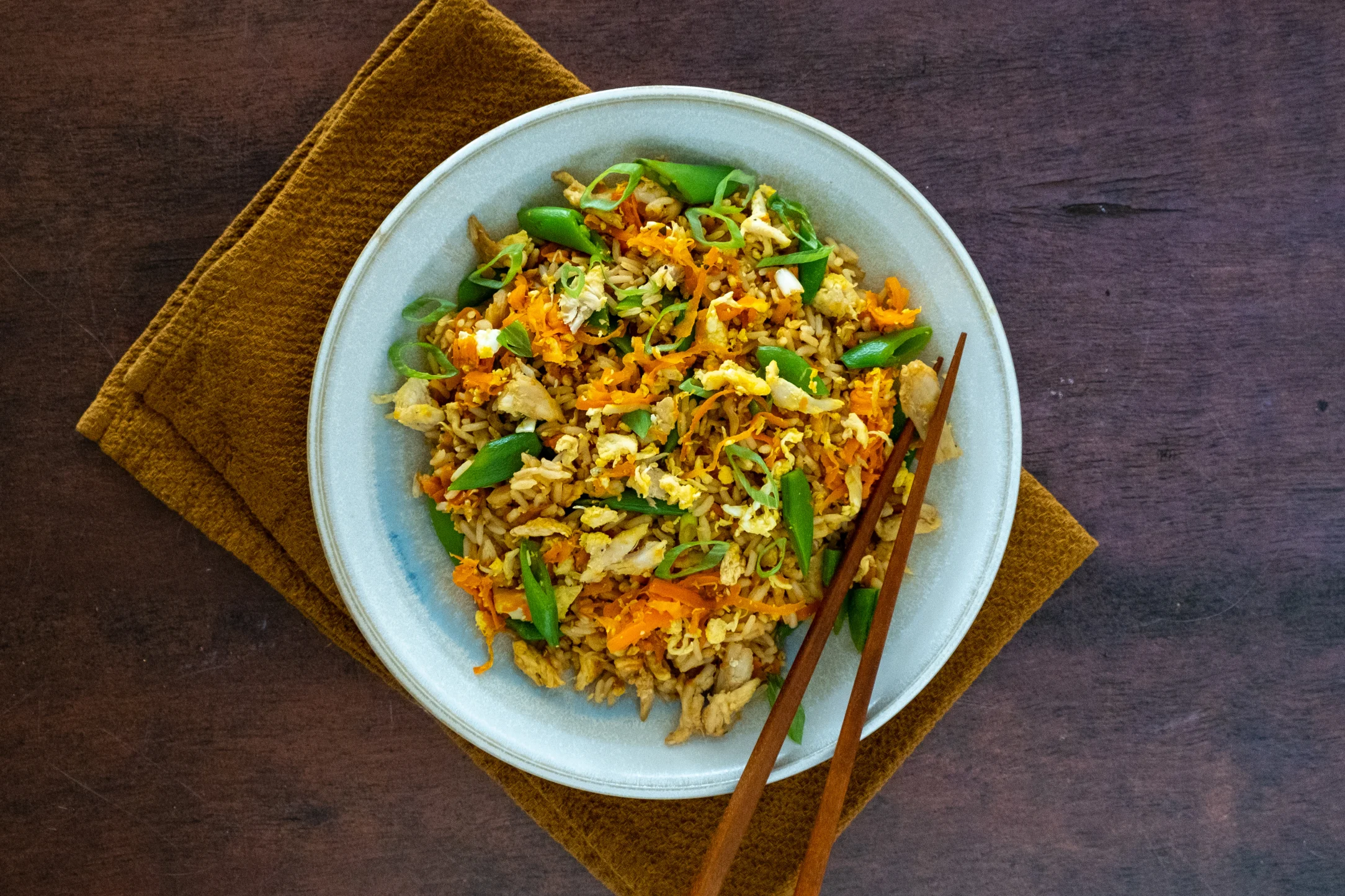 Pulled Chicken Egg Fried Rice