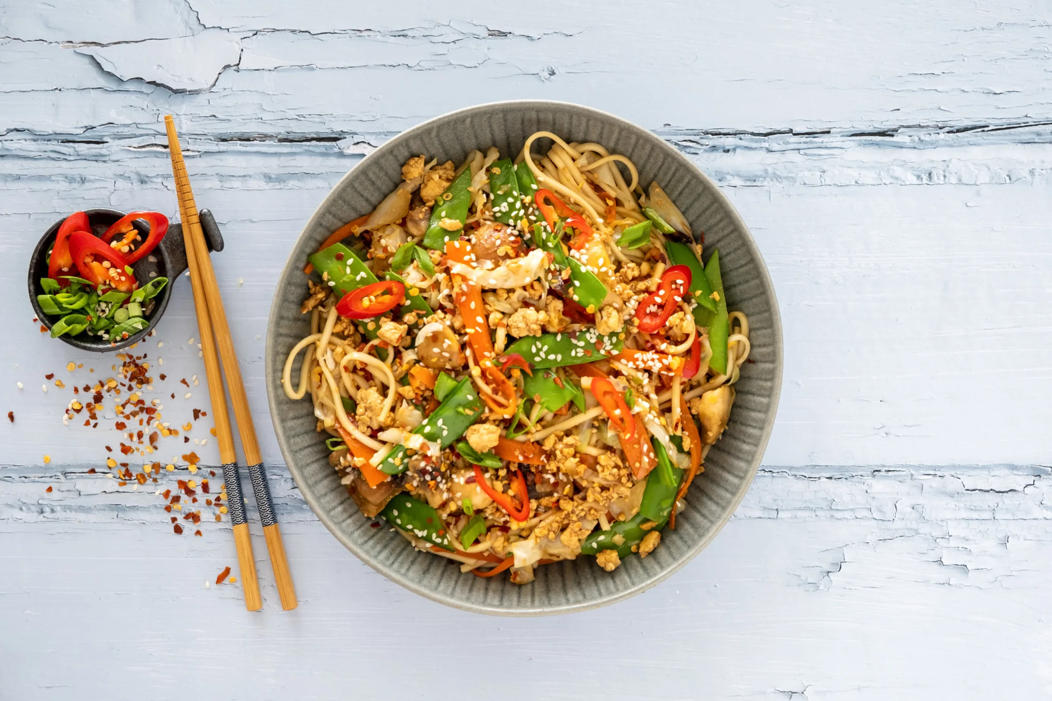 Lo Mein with Tofu and Mushrooms