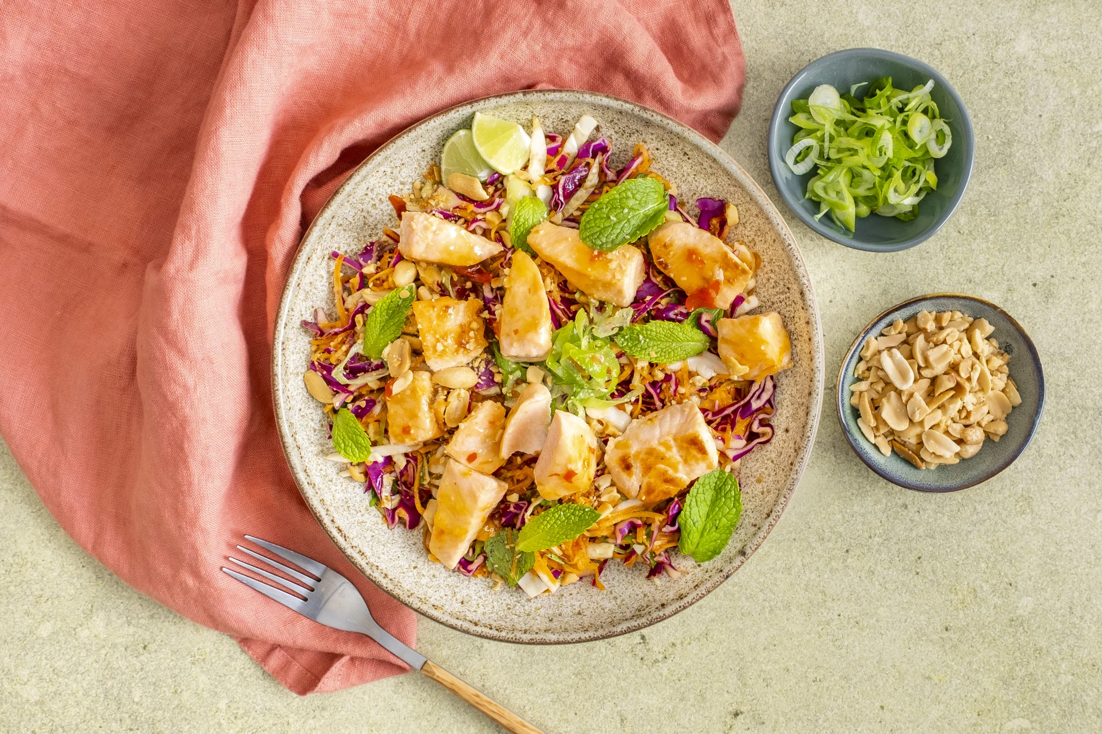 Crunchy Vietnamese Salmon Salad