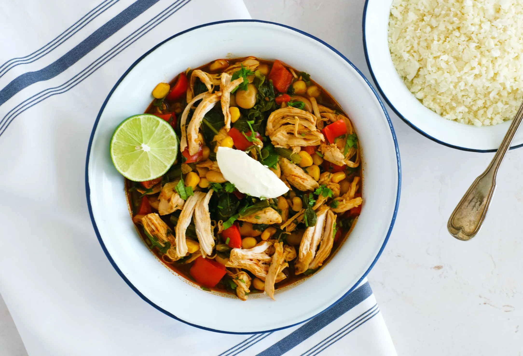 Light Mexican Chicken and Butterbean Stew