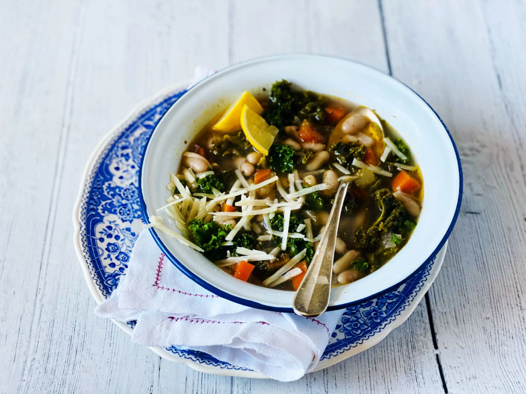 Quick Tuscan Bean Soup with Kale