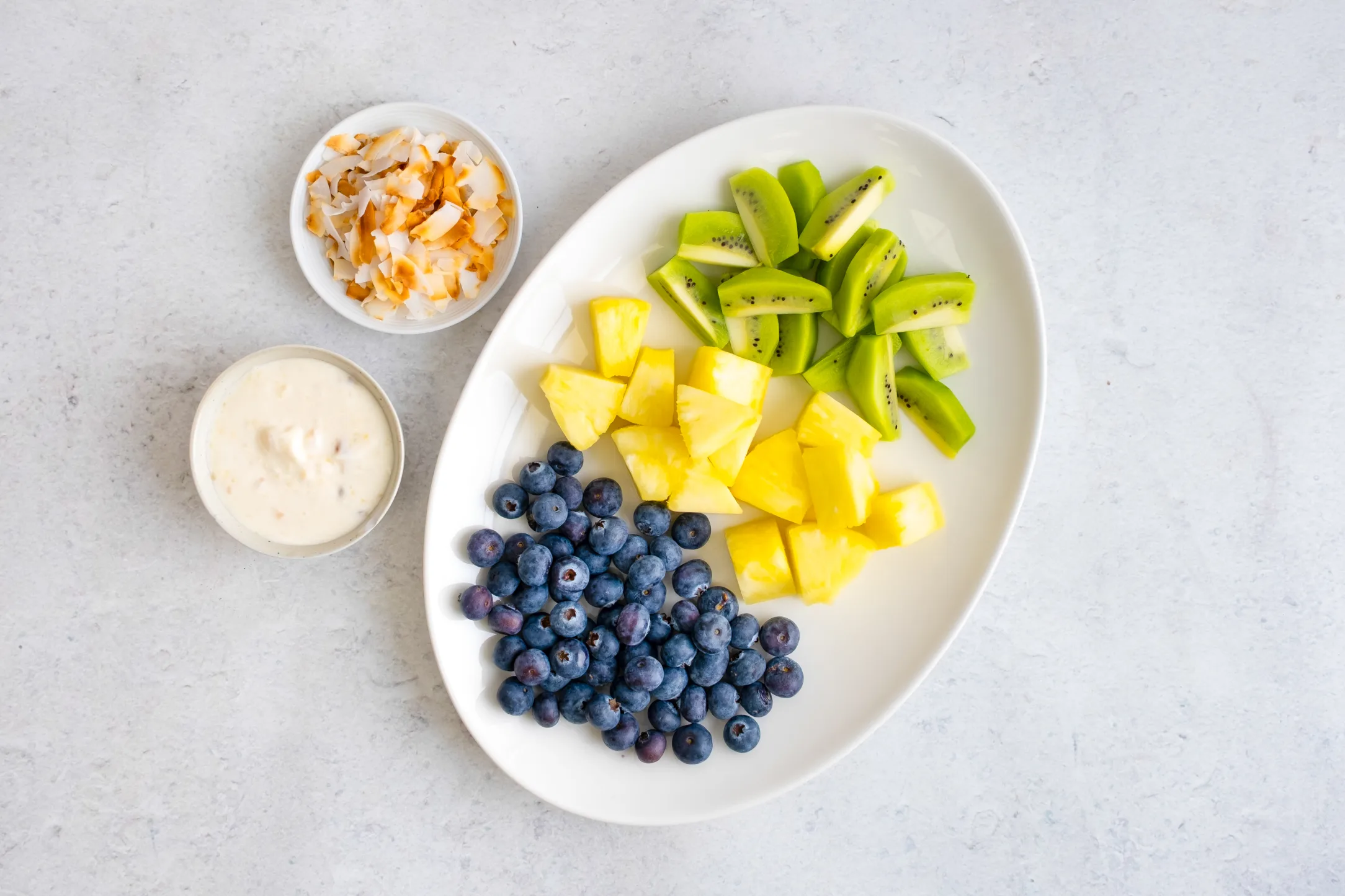 Snack Box: Tropical Fruit Mix with Passion Fruit Greek Yogurt and Coconut