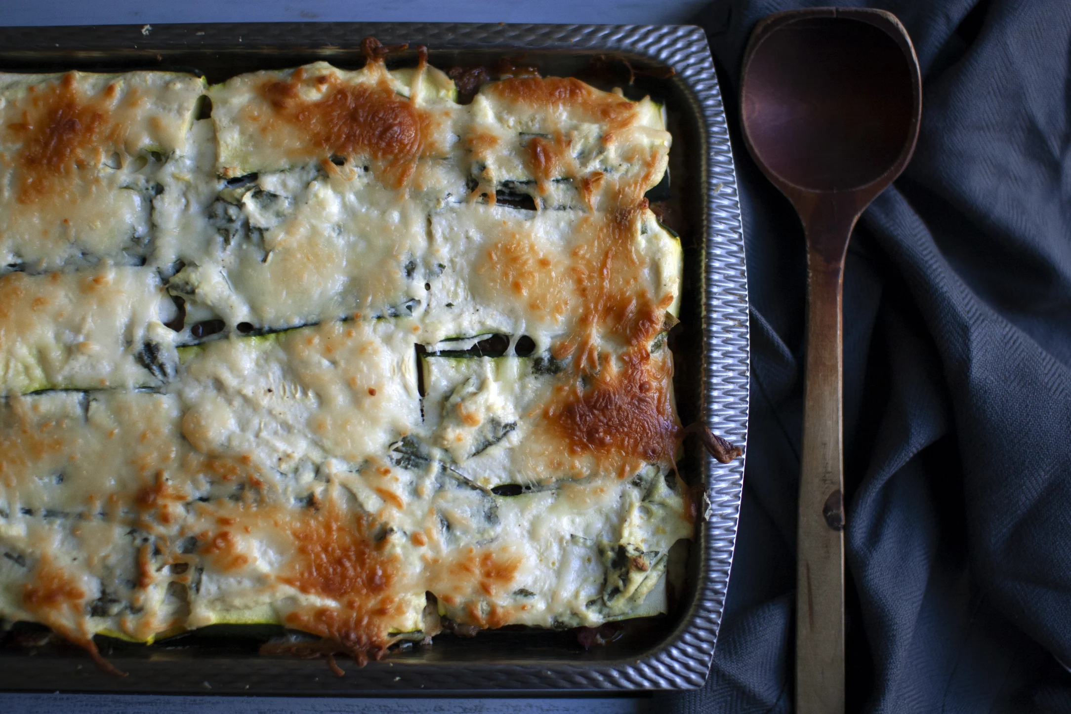 Zucchini and Beef 'Lasagna' with Ricotta and Parsley