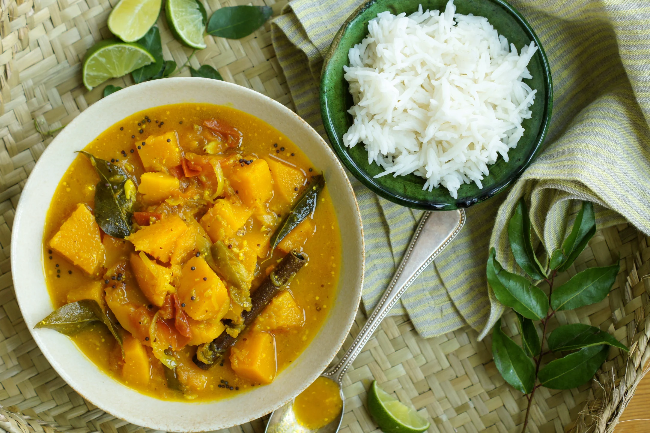 Sri Lankan Squash Curry with Basmati Rice