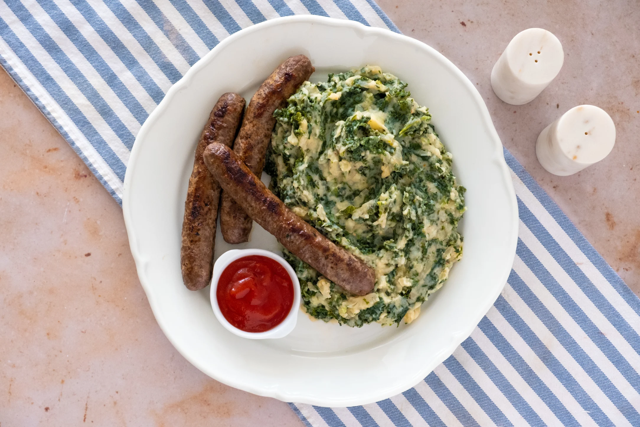 Dutch Stamppot with Sausages and Kale