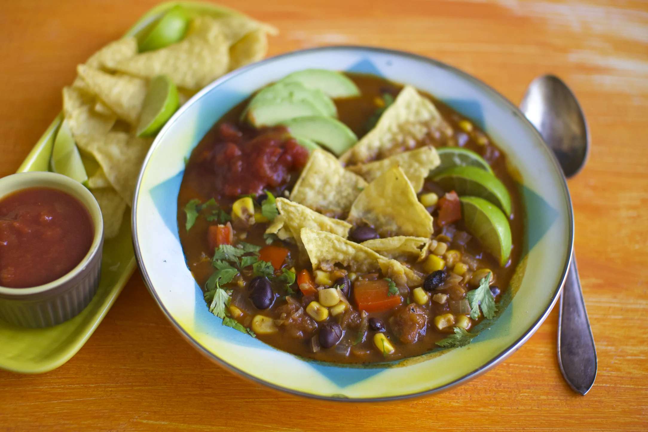 Mole Black Bean Soup with Dark Chocolate