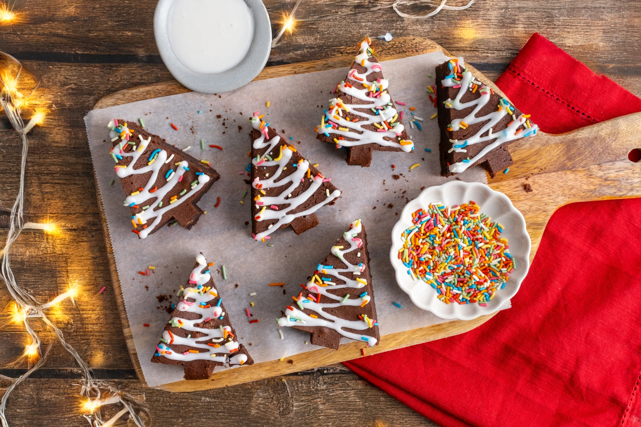 Festive Fudgy Belgian Chocolate Brownie with Rainbow Sprinkle