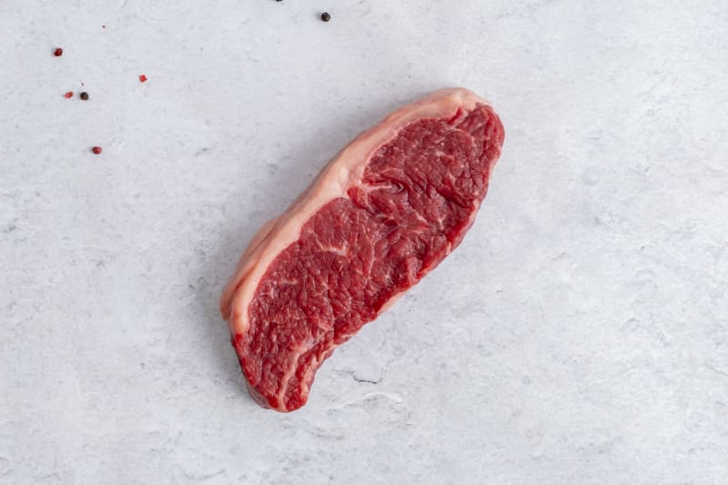Grass-fed sirloin steak, raw