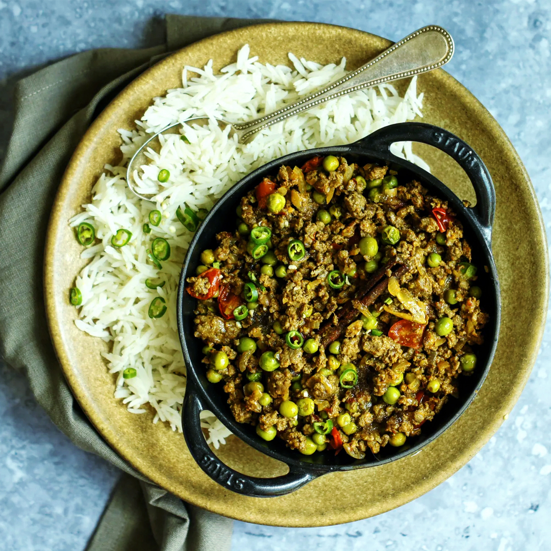 Classic Lamb Keema Matar with Basmati Rice Hello Chef!