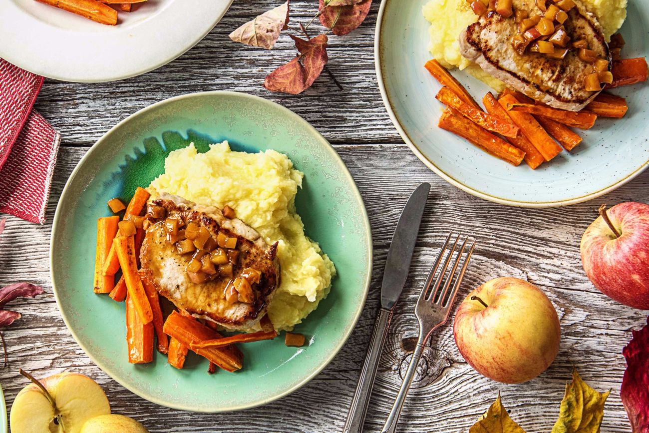 Sweet-Apple-Pork-Chops-easy apple recipes-HelloFresh