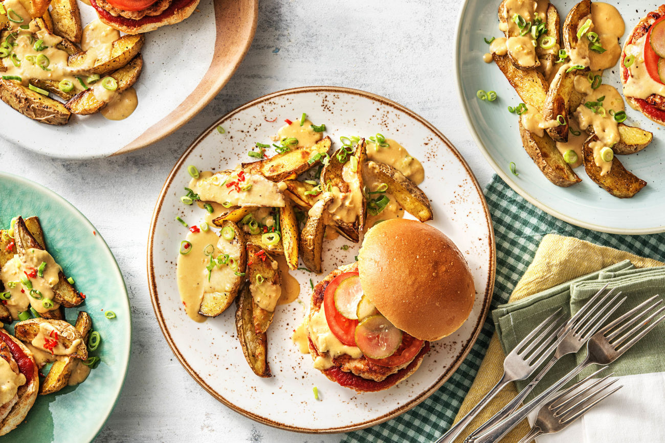 Barbecue-Turkey-Burgers-father's day dinner-HelloFresh