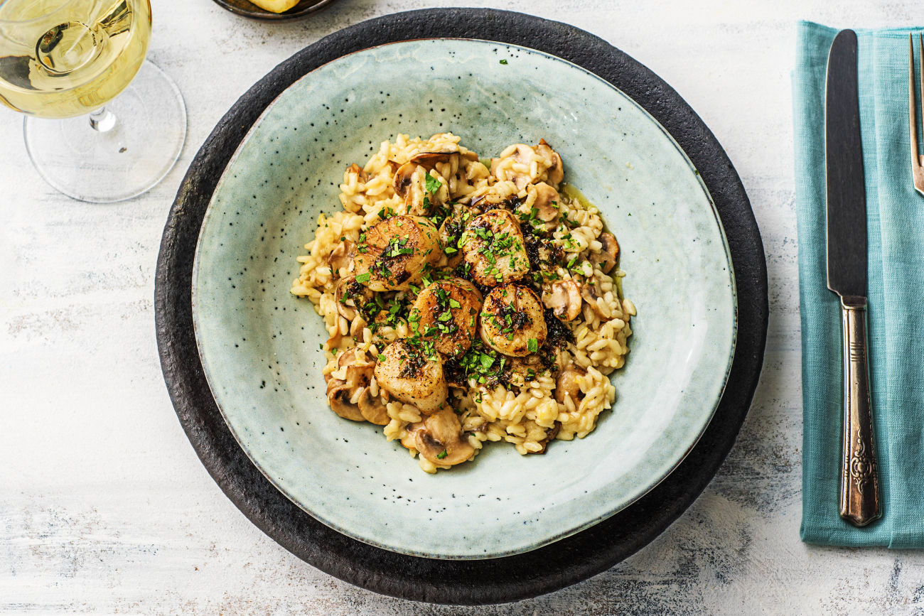 Scallops-Truffled-Mushroom-Risotto-seafood-HelloFresh