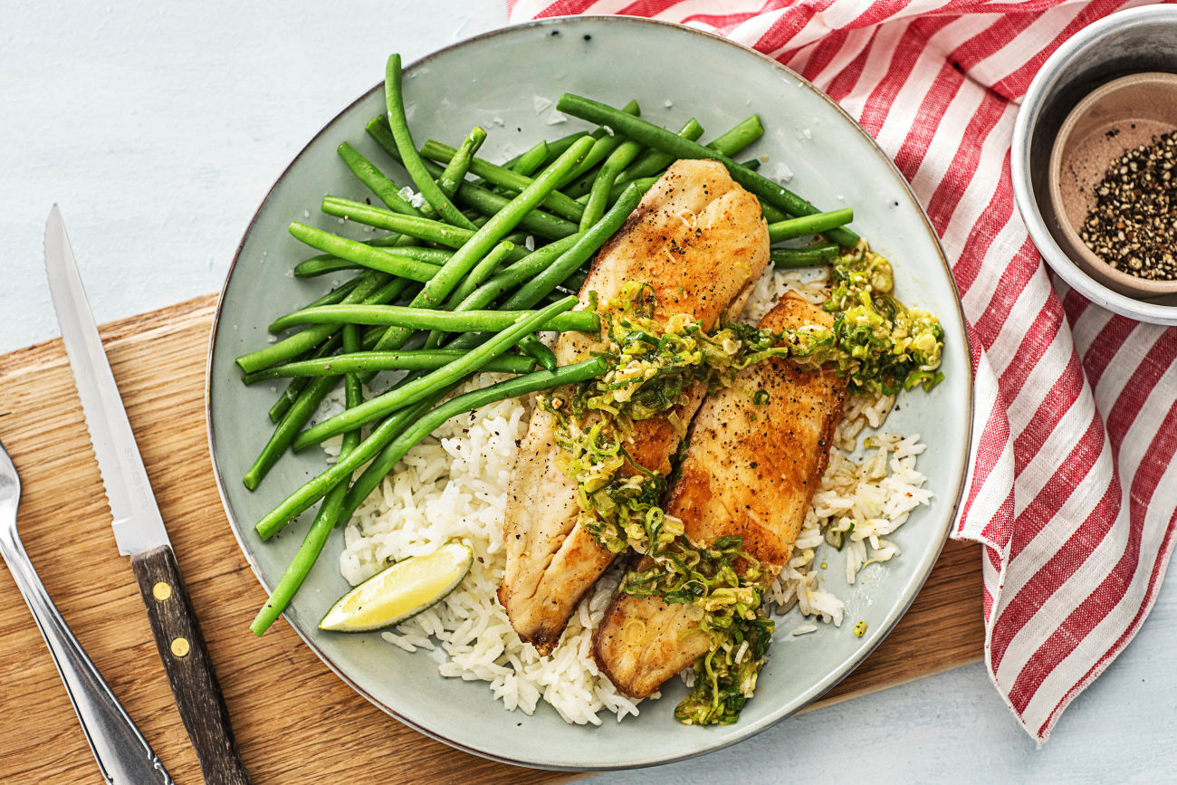 Image result for tilapia with scallion sriracha pesto