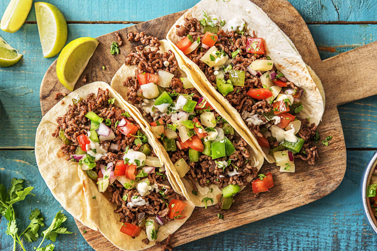 Pineapple Poblano Beef Tacos Recipe HelloFresh