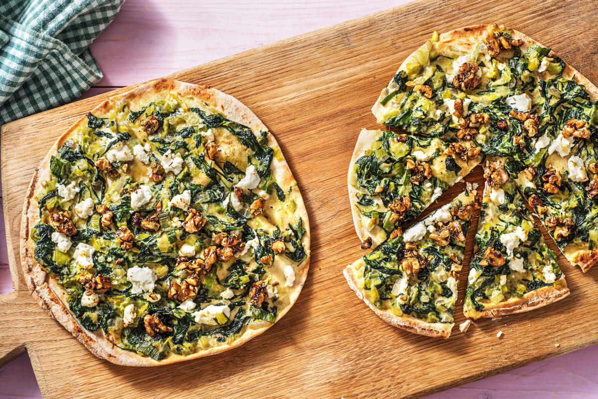 Pizza verde met geitenkaas Recept | HelloFresh