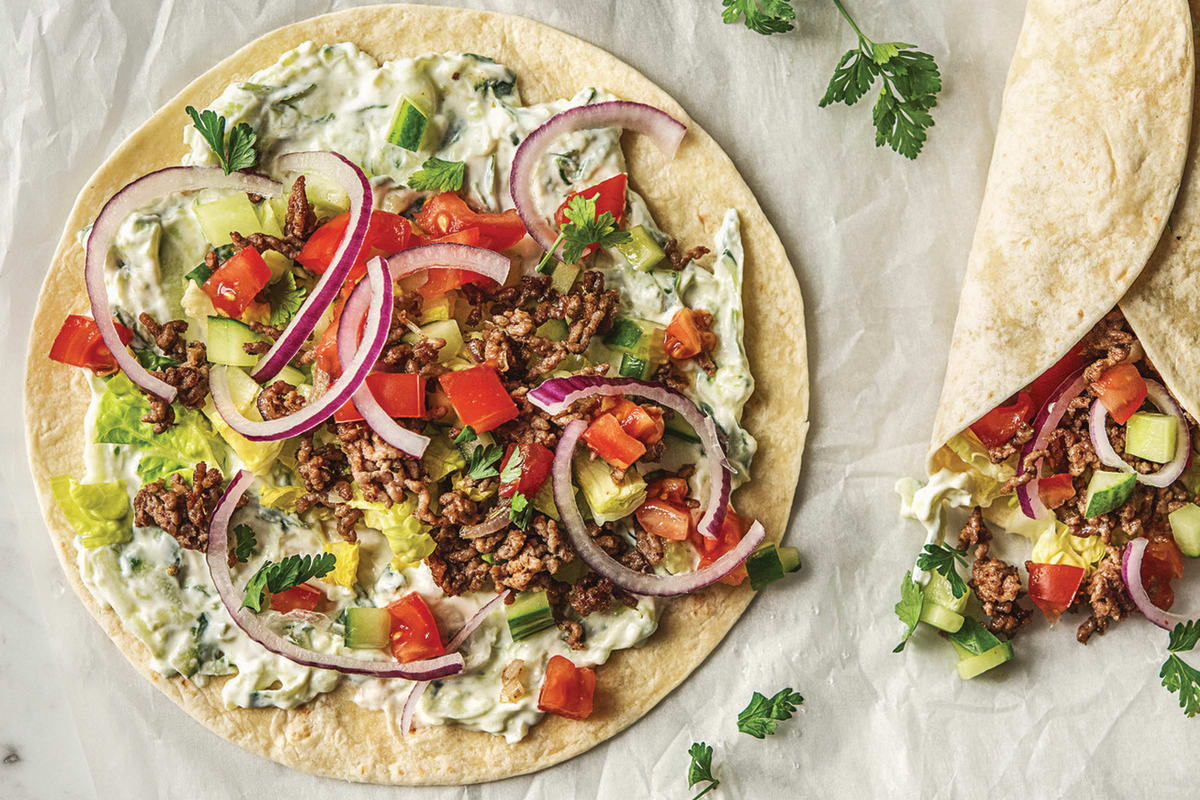 Greek Style Beef Wraps with Fetta Recipe HelloFresh