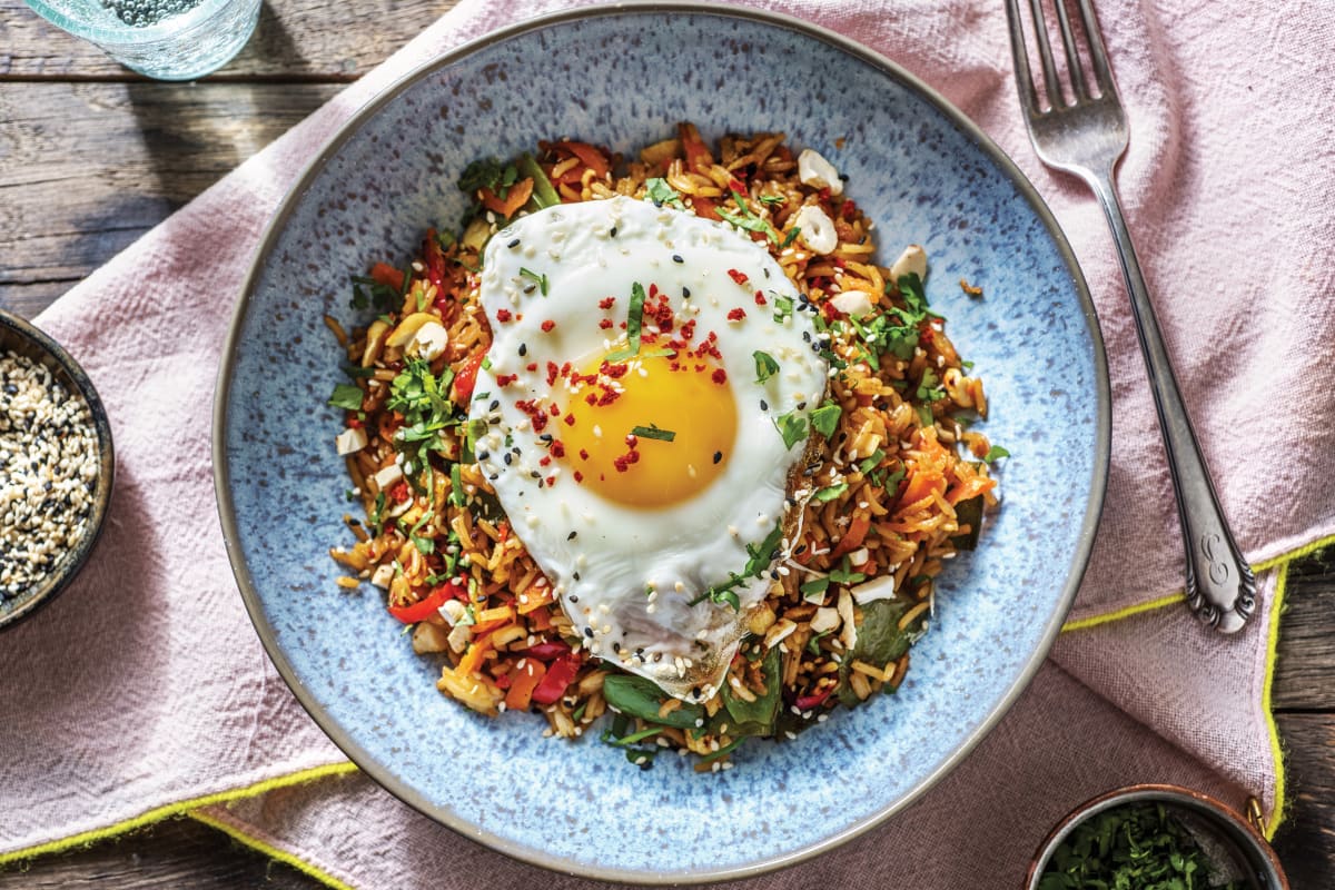 Indonesian-Style Fried Rice with Sesame Eggs Recipe | HelloFresh