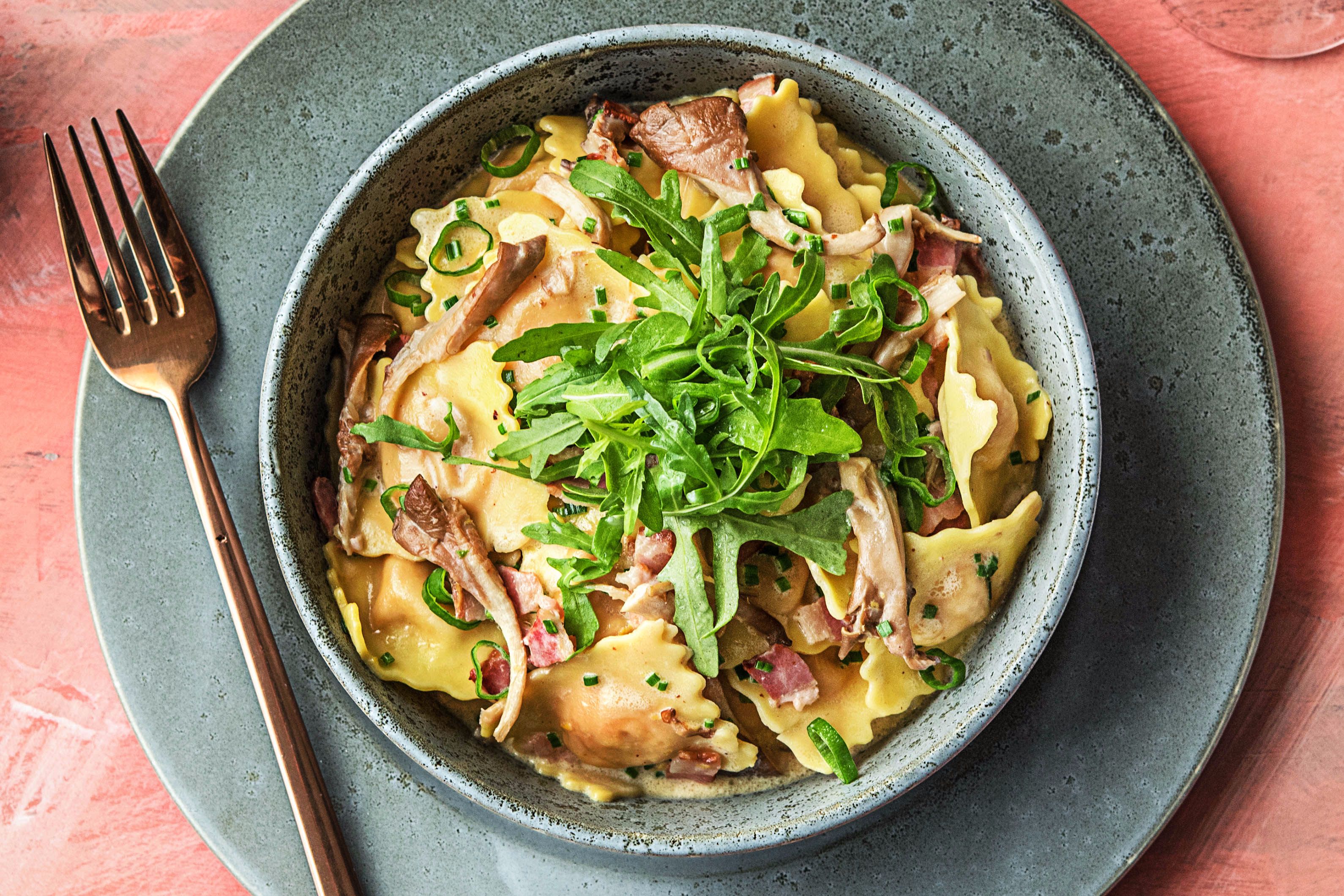 Lobster Ravioli with Maitake Mushrooms Recipe | HelloFresh