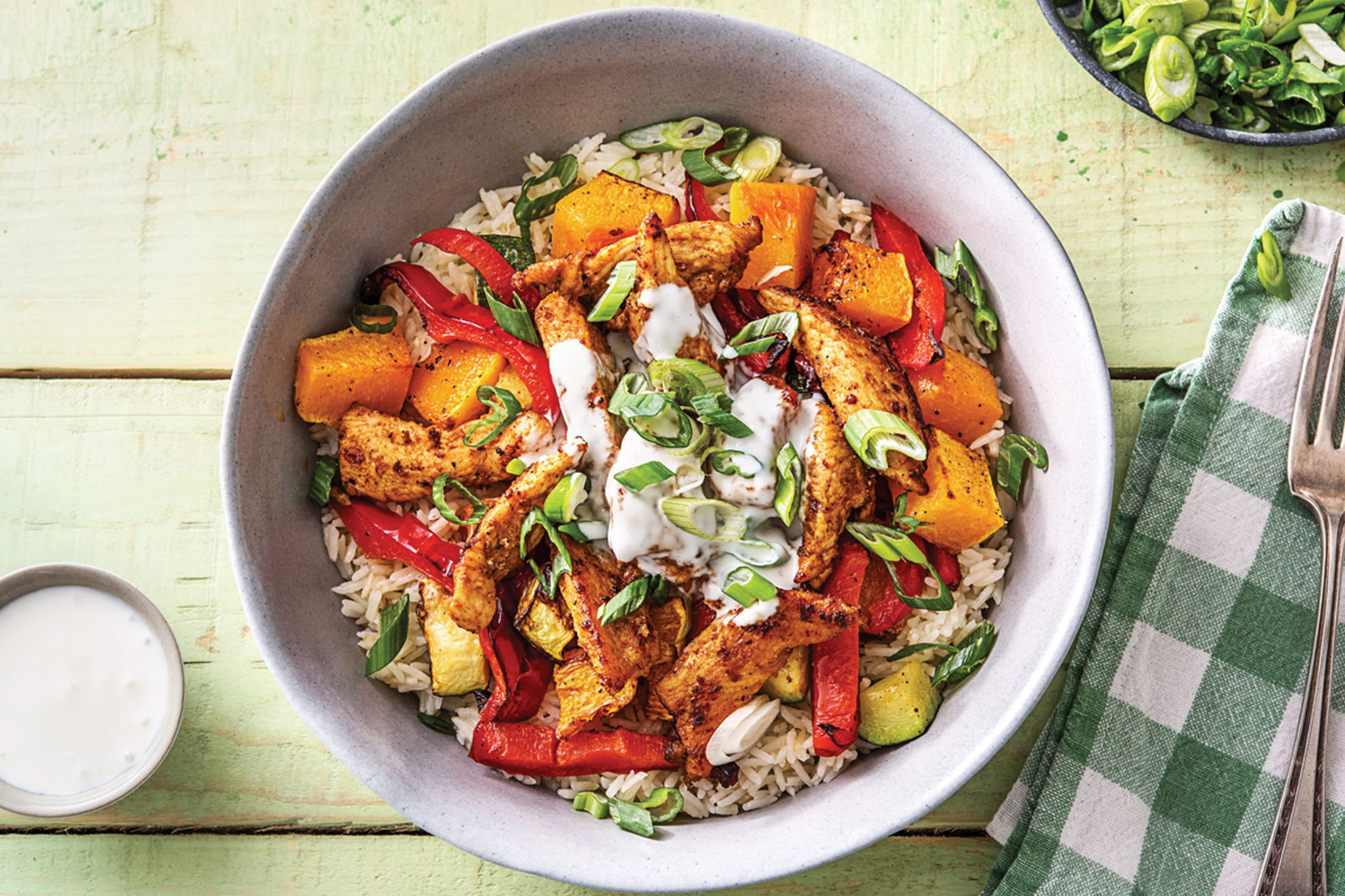 Cajun Chicken & Veggie Rice Bowl Recipe HelloFresh