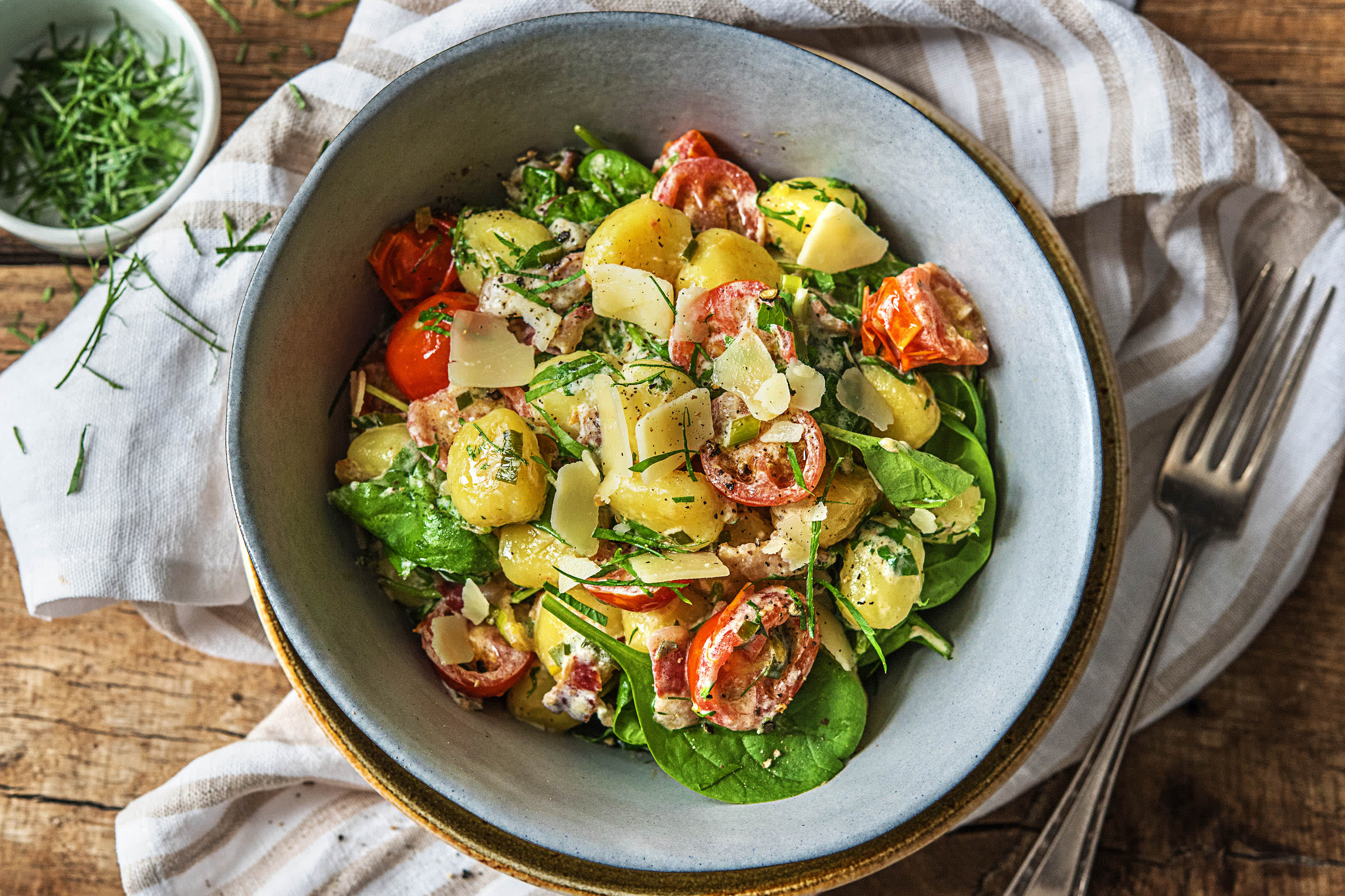 Gnocchi mit Bacon und Babyspinat Rezept HelloFresh