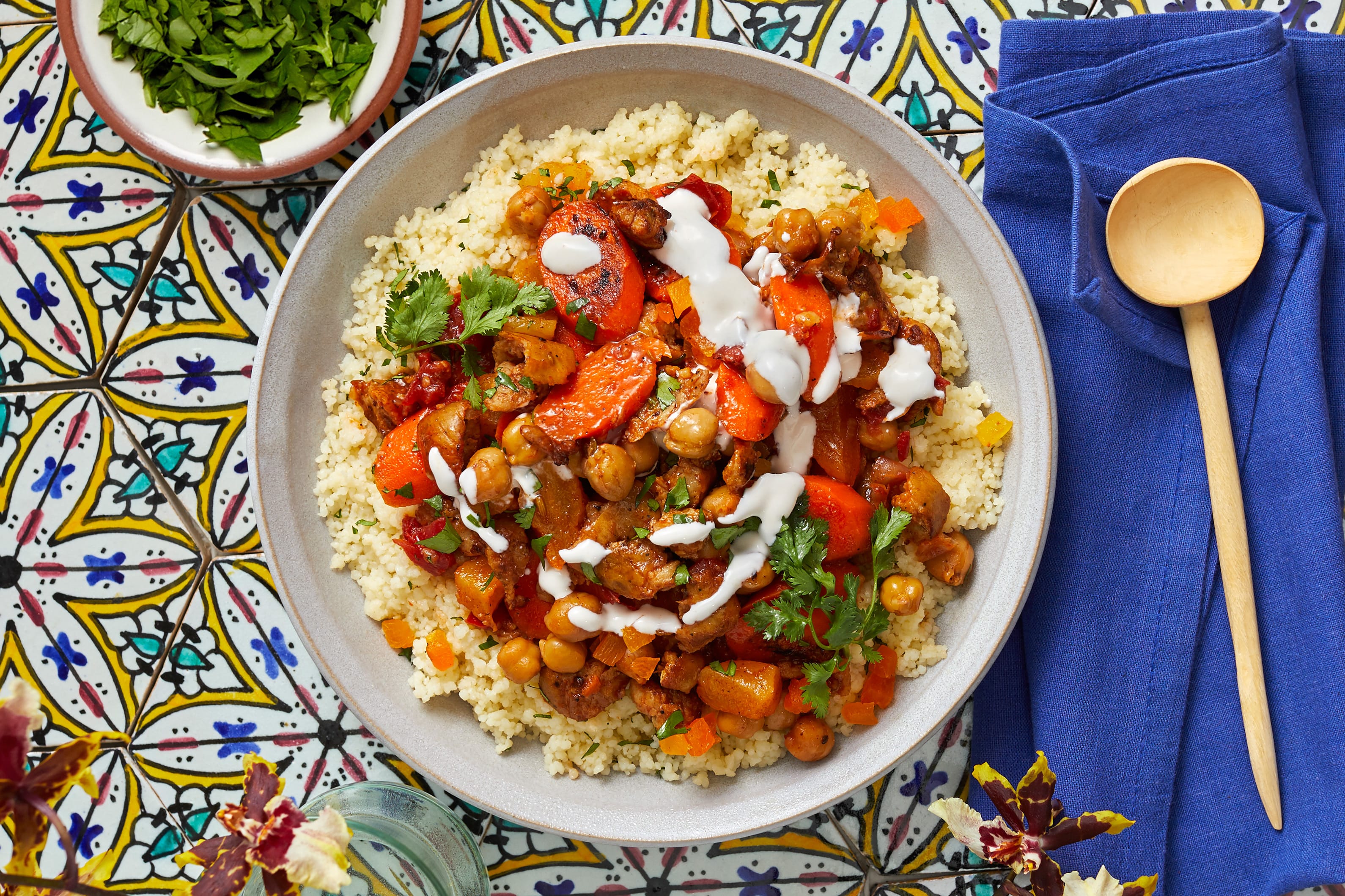 chicken sausage tagine recipe