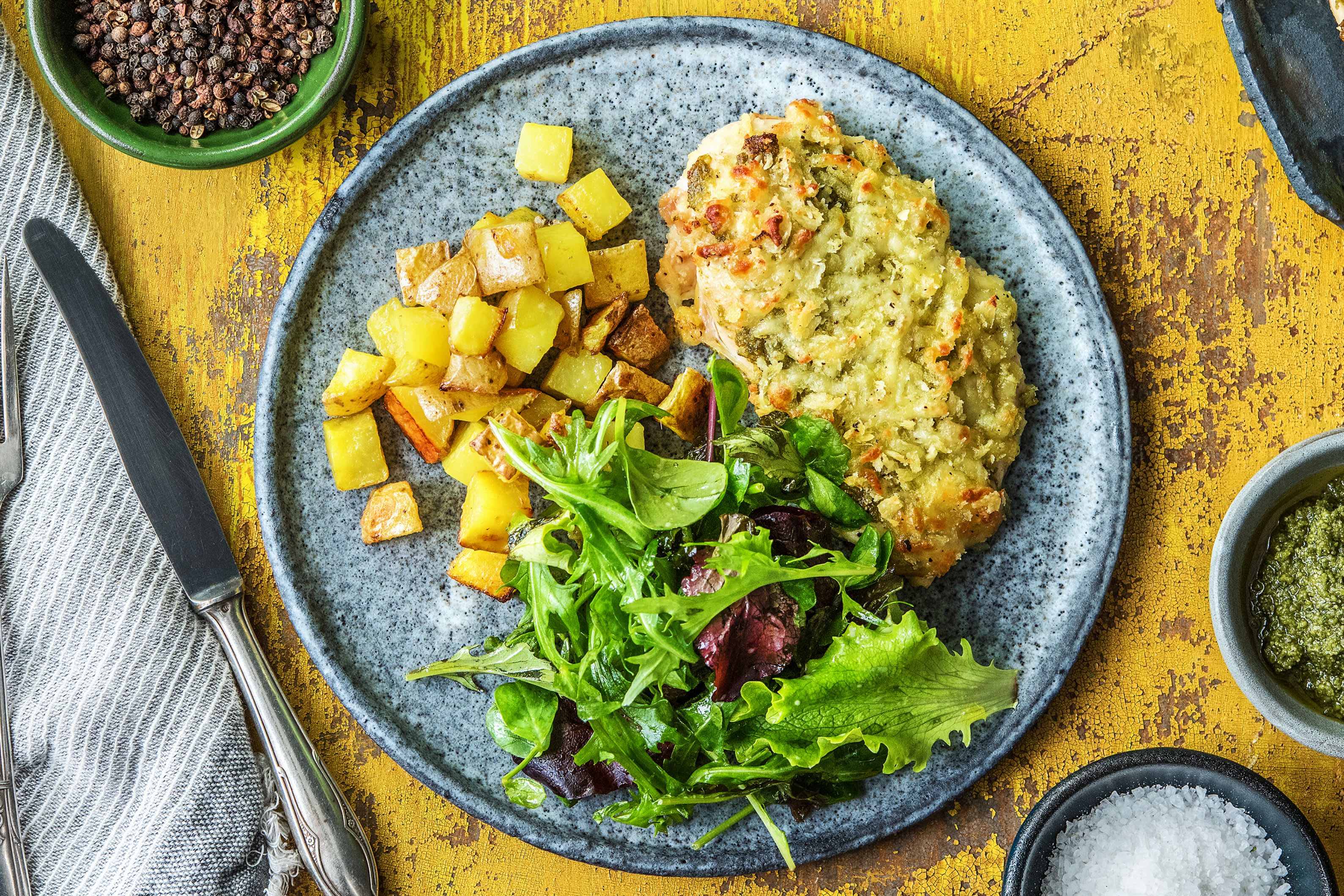 Presto Pesto Panko Chicken Recipe | HelloFresh