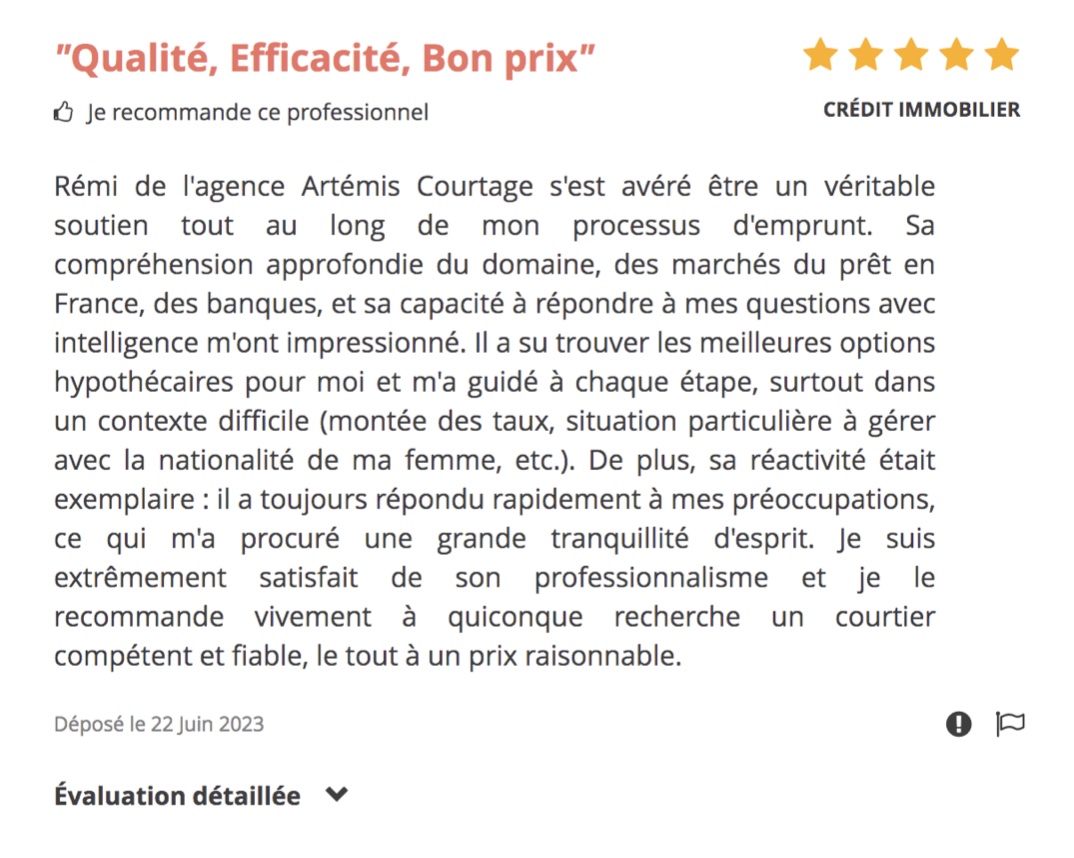 Avis sur le courtier immobilier Artémis Courtage