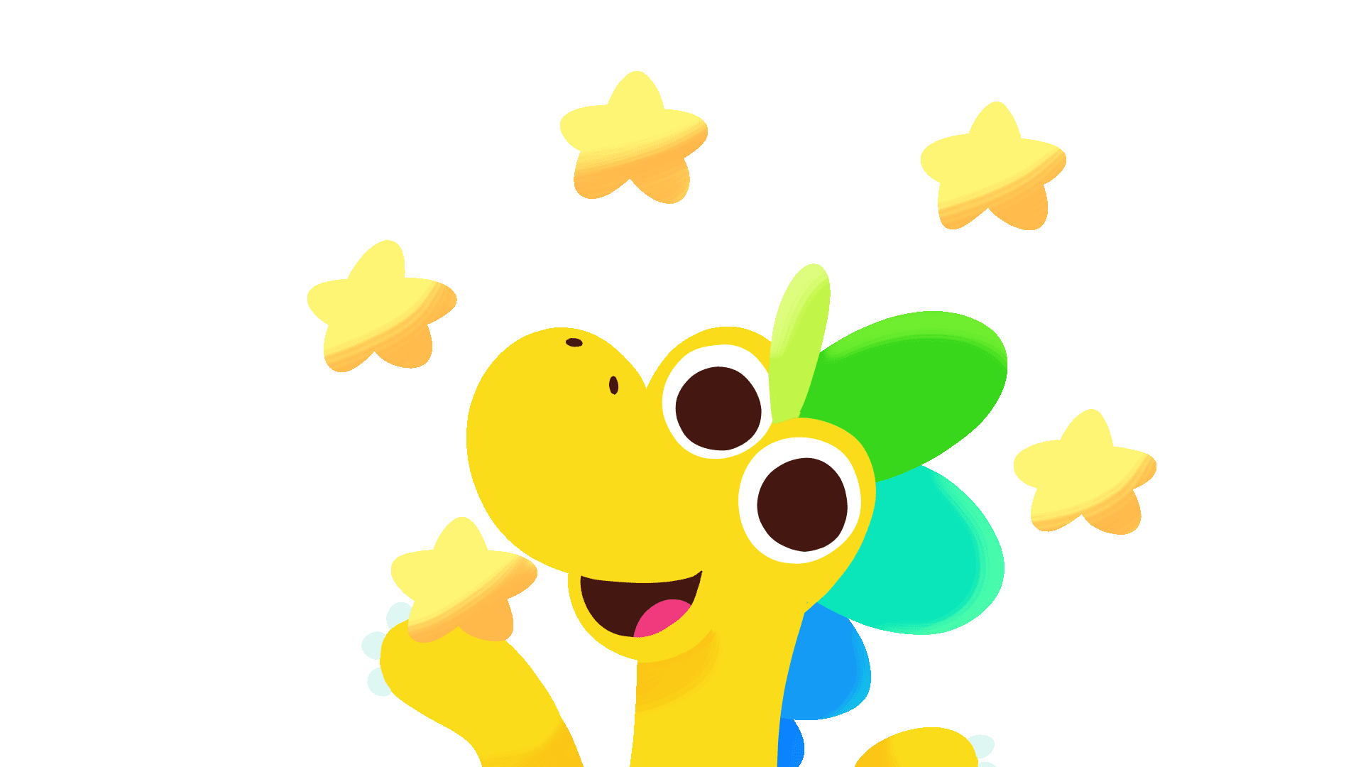 Hellosaurus juggling stars