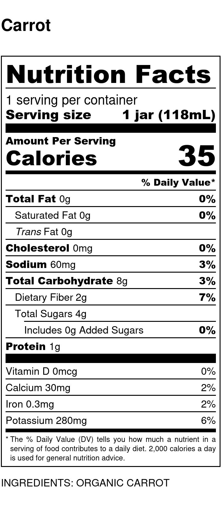 Carrot Organic Baby Food