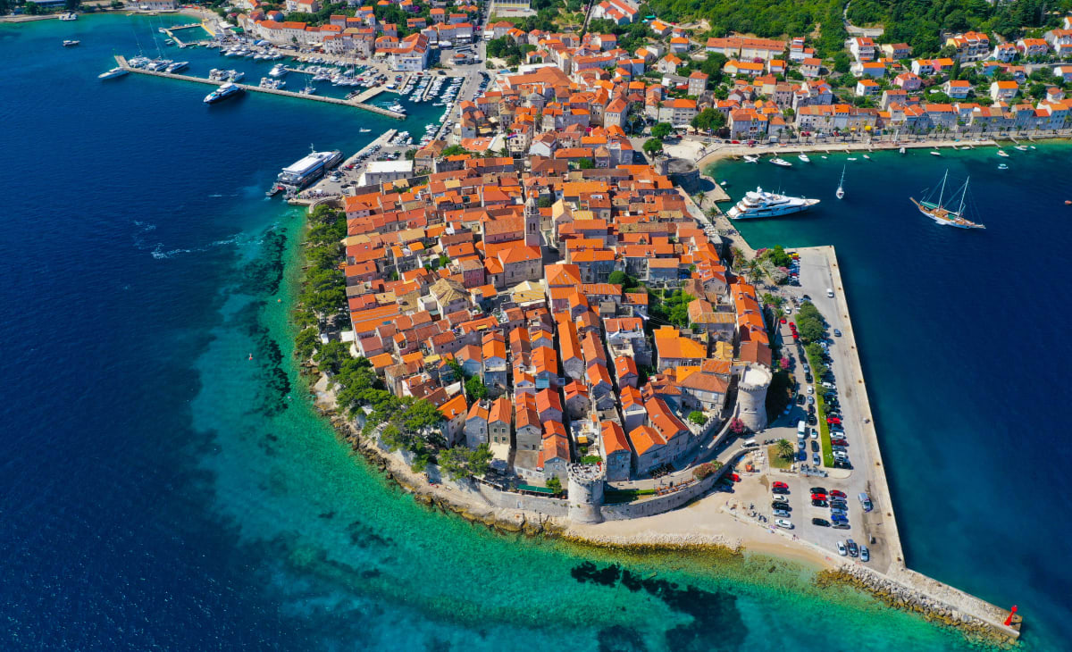 Korcula aerial