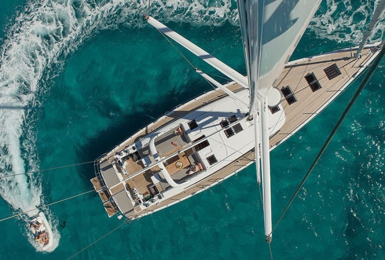 Jeanneau 64 birds eye