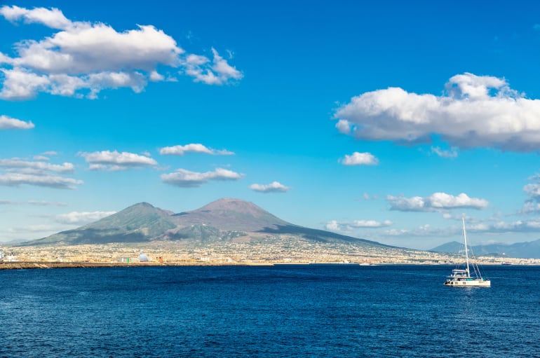 Cruising the waters off Capri, Bay of Naples, Italy