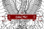 Phoenix Rising Coloring Page