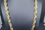 14K 12MM DIAMOND CUT ROPE CHAIN