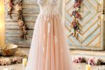 MEDEA / Blush Wedding Dress with Beading
