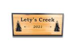 Rectangular Cedar Sign - Personalized & w/ Pine Trees